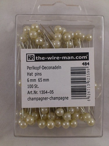 Spelden gekleurd  6 mm  100 st. champagne